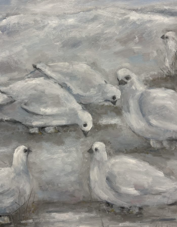 Rypeflokken
Olje på lerret
90x90 cm